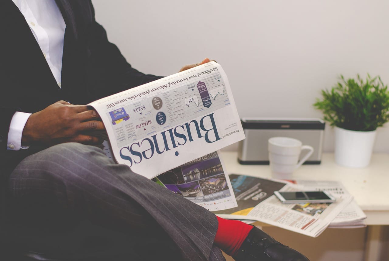 businessman, newspaper, business